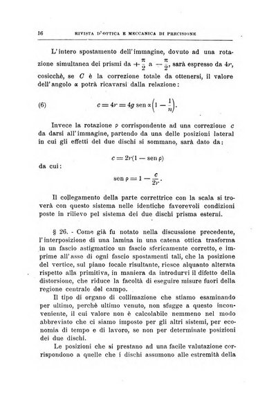 Rivista d'ottica e meccanica di precisione