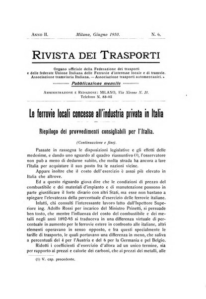 Rivista dei trasporti