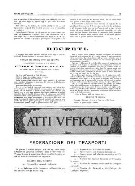 Rivista dei trasporti