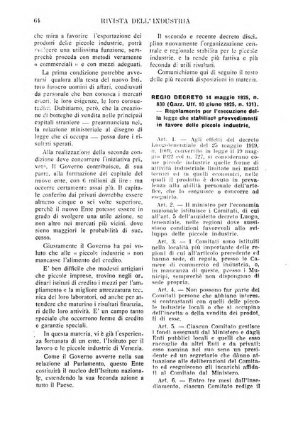 Rivista dell'industria periodico mensile dell'Unione industriale fascista