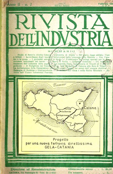 Rivista dell'industria periodico mensile dell'Unione industriale fascista