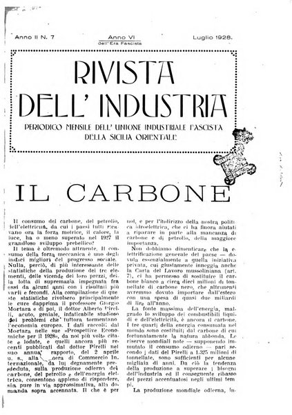 Rivista dell'industria periodico mensile dell'Unione industriale fascista