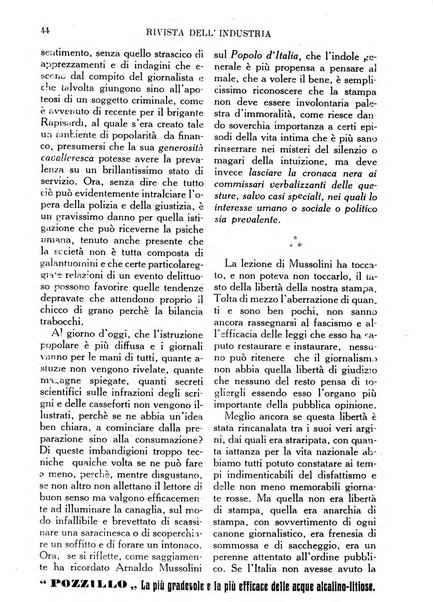 Rivista dell'industria periodico mensile dell'Unione industriale fascista