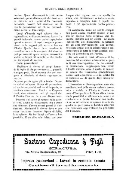 Rivista dell'industria periodico mensile dell'Unione industriale fascista