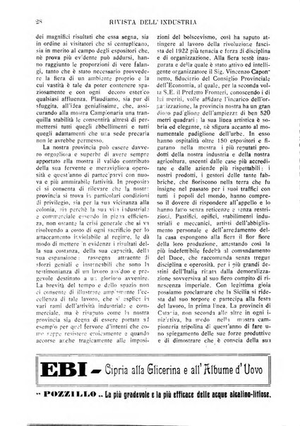 Rivista dell'industria periodico mensile dell'Unione industriale fascista