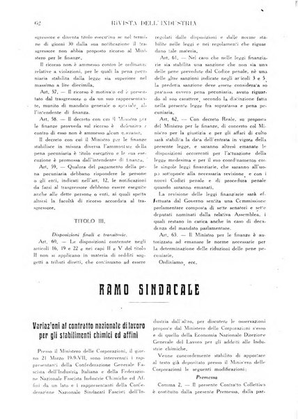 Rivista dell'industria periodico mensile dell'Unione industriale fascista