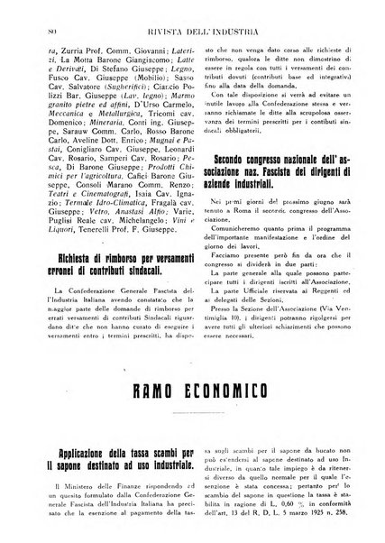 Rivista dell'industria periodico mensile dell'Unione industriale fascista