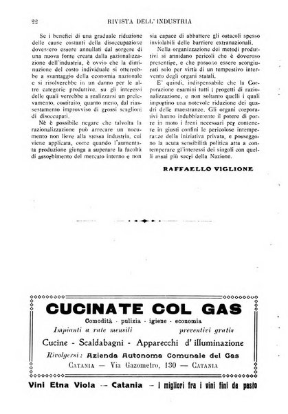 Rivista dell'industria periodico mensile dell'Unione industriale fascista