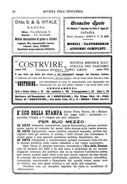 Rivista dell'industria periodico mensile dell'Unione industriale fascista