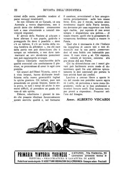 Rivista dell'industria periodico mensile dell'Unione industriale fascista