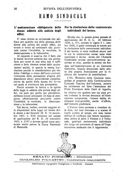 Rivista dell'industria periodico mensile dell'Unione industriale fascista