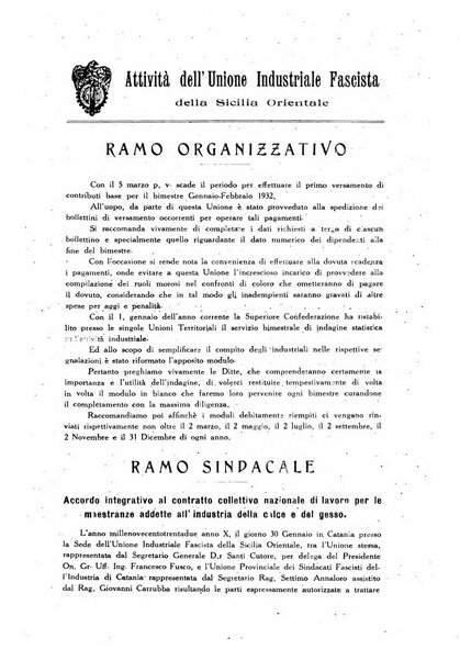 Rivista dell'industria periodico mensile dell'Unione industriale fascista