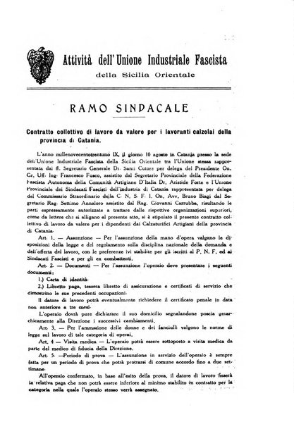 Rivista dell'industria periodico mensile dell'Unione industriale fascista