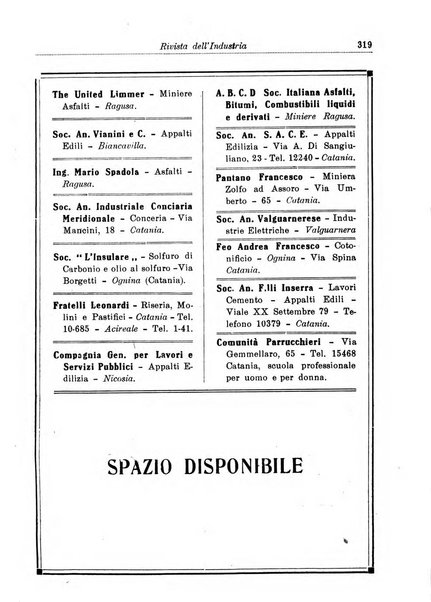 Rivista dell'industria periodico mensile dell'Unione industriale fascista