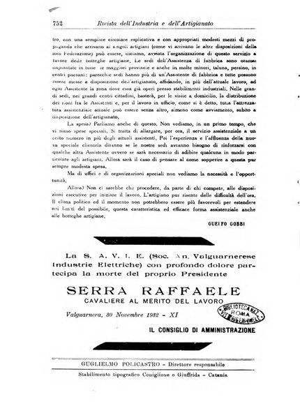 Rivista dell'industria periodico mensile dell'Unione industriale fascista