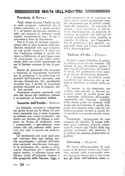 Rivista dell'industria periodico mensile dell'Unione industriale fascista