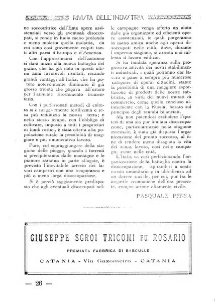 Rivista dell'industria periodico mensile dell'Unione industriale fascista