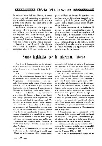 Rivista dell'industria periodico mensile dell'Unione industriale fascista