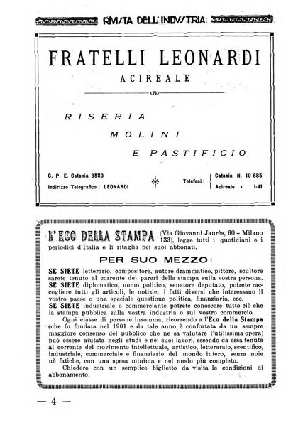 Rivista dell'industria periodico mensile dell'Unione industriale fascista