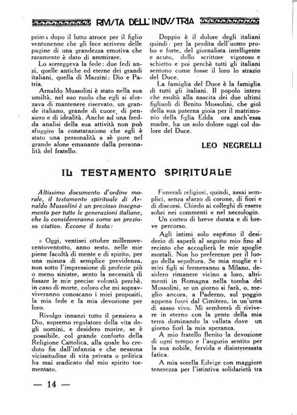 Rivista dell'industria periodico mensile dell'Unione industriale fascista