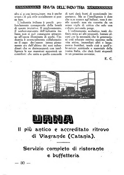 Rivista dell'industria periodico mensile dell'Unione industriale fascista