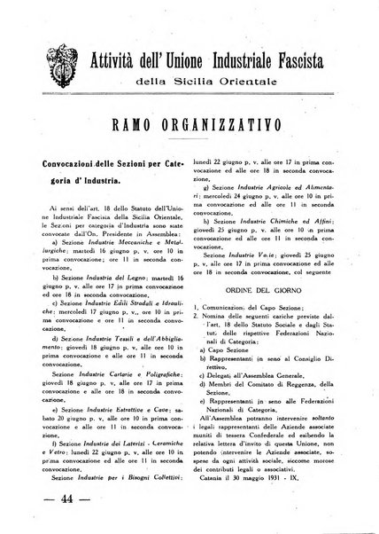 Rivista dell'industria periodico mensile dell'Unione industriale fascista