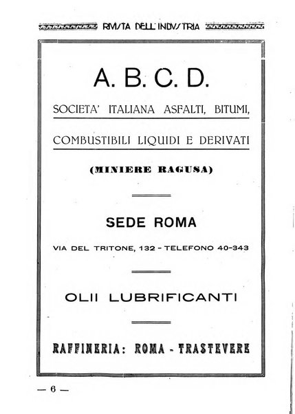 Rivista dell'industria periodico mensile dell'Unione industriale fascista