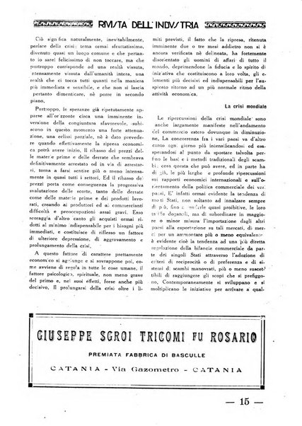 Rivista dell'industria periodico mensile dell'Unione industriale fascista