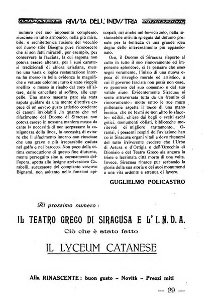 Rivista dell'industria periodico mensile dell'Unione industriale fascista