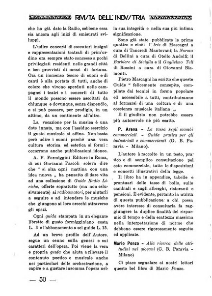 Rivista dell'industria periodico mensile dell'Unione industriale fascista