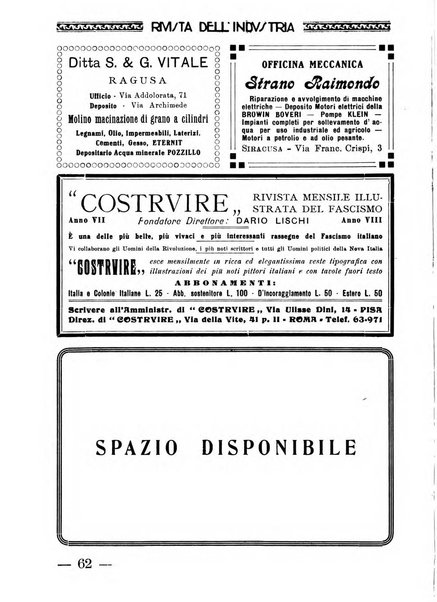 Rivista dell'industria periodico mensile dell'Unione industriale fascista