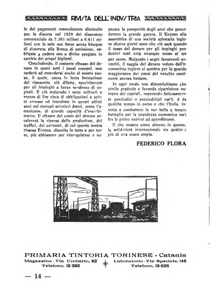 Rivista dell'industria periodico mensile dell'Unione industriale fascista