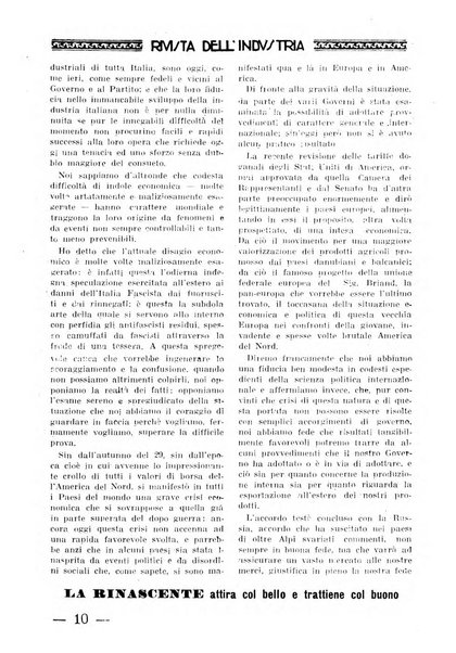 Rivista dell'industria periodico mensile dell'Unione industriale fascista