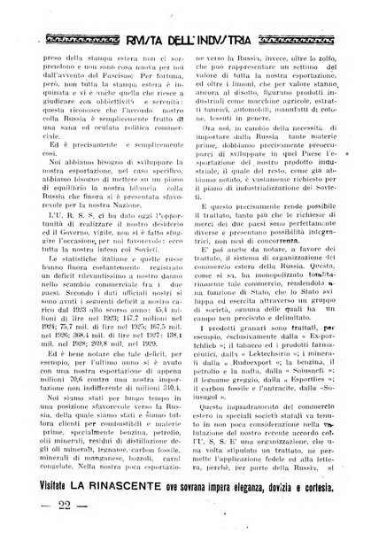 Rivista dell'industria periodico mensile dell'Unione industriale fascista