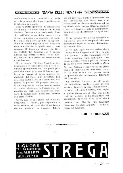 Rivista dell'industria periodico mensile dell'Unione industriale fascista