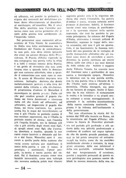 Rivista dell'industria periodico mensile dell'Unione industriale fascista