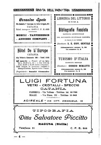 Rivista dell'industria periodico mensile dell'Unione industriale fascista