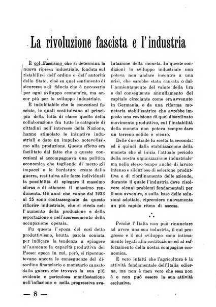 Rivista dell'industria periodico mensile dell'Unione industriale fascista