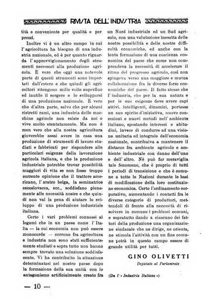 Rivista dell'industria periodico mensile dell'Unione industriale fascista