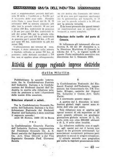 Rivista dell'industria periodico mensile dell'Unione industriale fascista