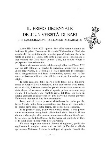 Rivista della r. Università degli studi Benito Mussolini Bari