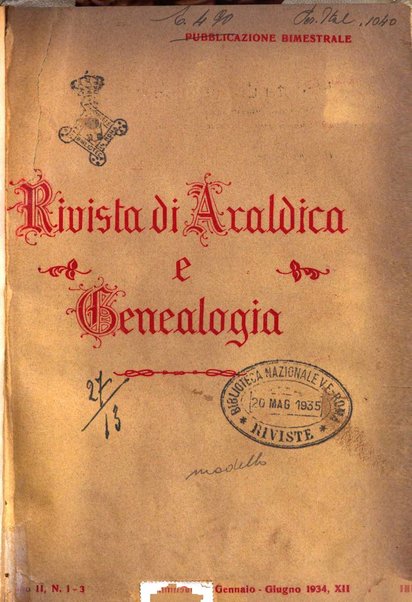 Rivista di araldica e genealogia