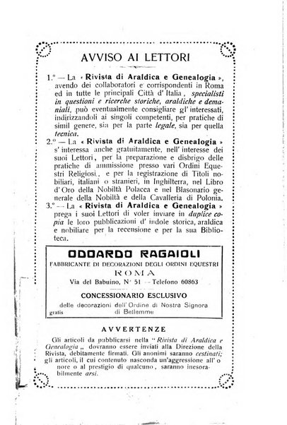 Rivista di araldica e genealogia