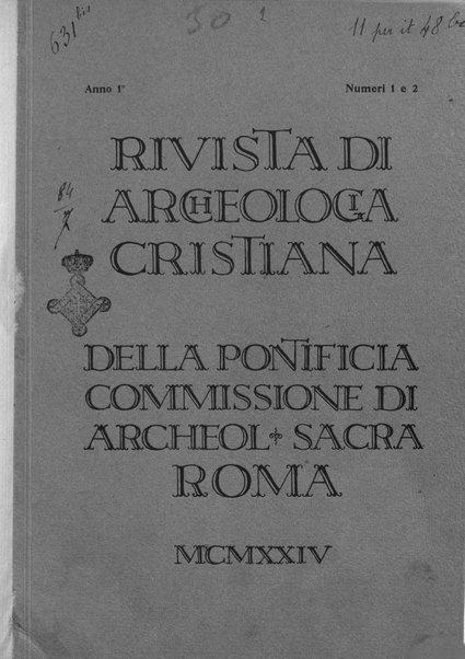 Rivista di archeologia cristiana della Pontificia Commissione di archeologia sacra