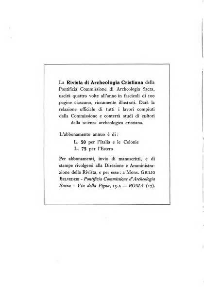 Rivista di archeologia cristiana della Pontificia Commissione di archeologia sacra