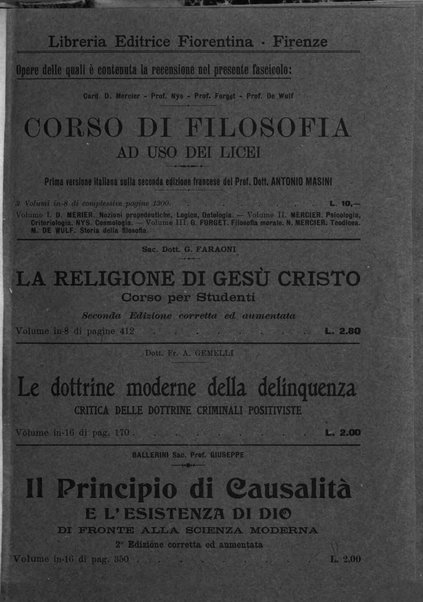 Rivista di filosofia neo-scolastica