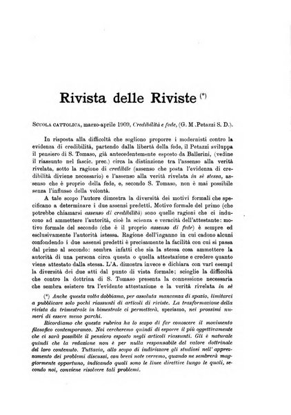 Rivista di filosofia neo-scolastica