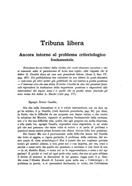 Rivista di filosofia neo-scolastica