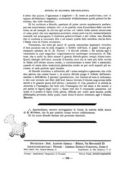 Rivista di filosofia neo-scolastica