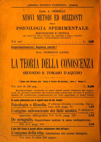 Rivista di filosofia neo-scolastica